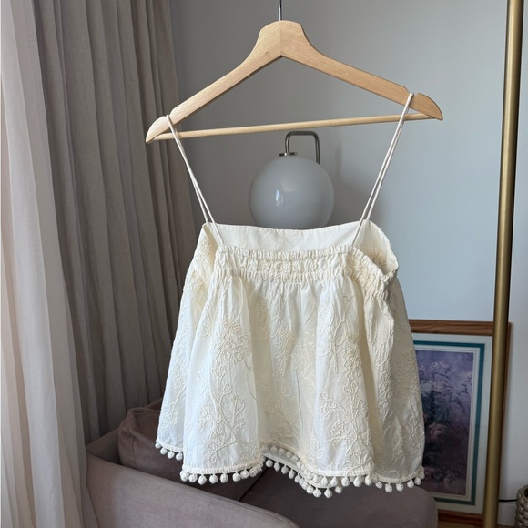 Embroidered Camisole Top, Cream, H&M, M - Picture 2 of 9